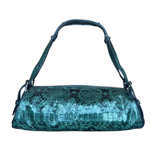 CESARE PACIOTTI GENUINE PYTHON SKIN CLUTCH PURSE HANDBAG BAG VINTAGE NEW - Picture 2 of 10